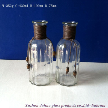 430ml Ribbed Glass Aroma Bottle with Sennit